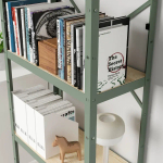 Стеллаж - IKEA BROR, 190х40х85 см, серо-зеленый, БРУР ИКЕА