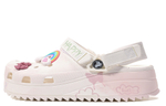 【Customized sneakers】 Crocs card Crocs Da Vinci customized special shoe box LUCKY cloud chain decorative buckle simple sports sandals men and women the same style blue pink white