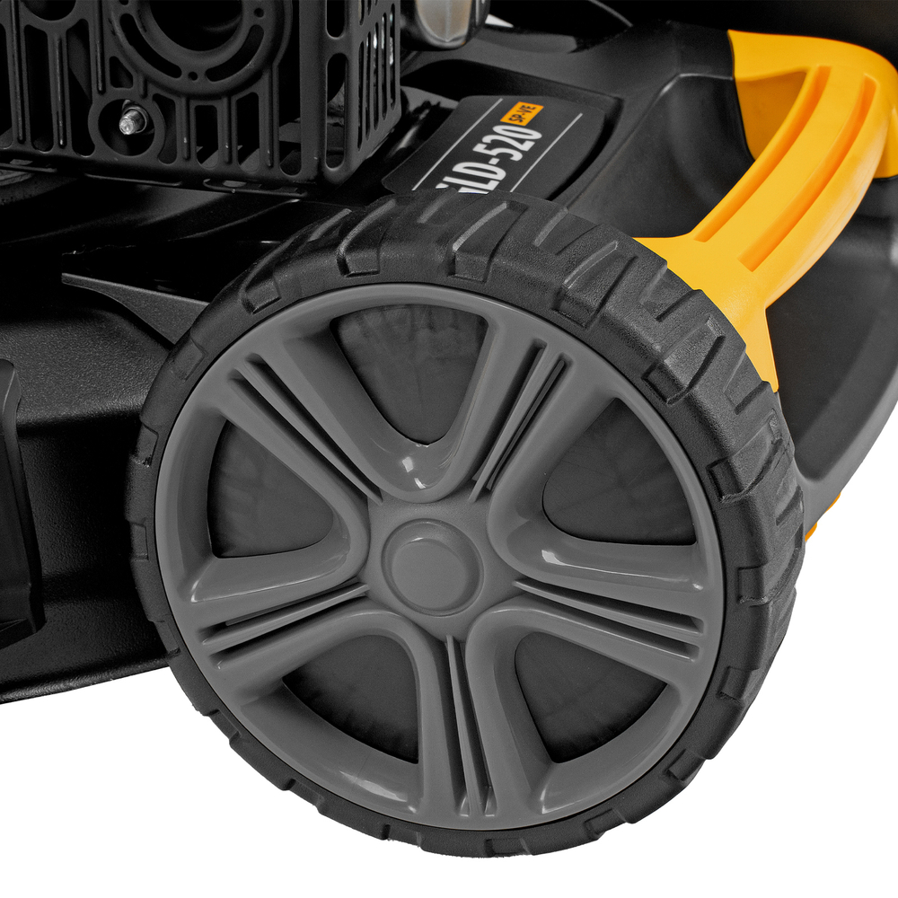 Газонокосилка бензиновая GLD-520SP-VE, 196 см3, ширина 52 см, привод, вариатор, электрический старт, 60 л Denzel