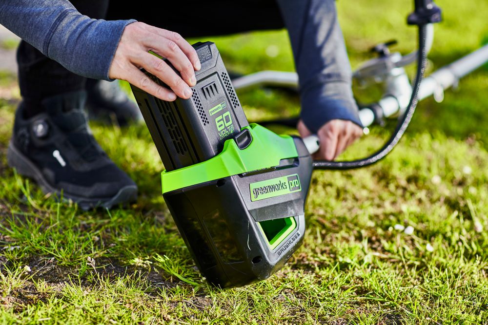 Аккумуляторный триммер Greenworks GD60BCB, 60v, 40 см, (2108407), без АКБ и ЗУ