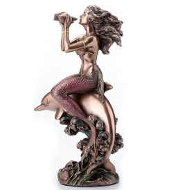 Veronese WS-1336 Статуэтка «Русалка на дельфине»