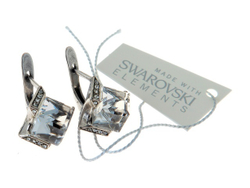 "Памир" серьги в серебряном покрытии из коллекции "Леди" от Jenavi  с английским замком