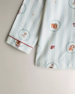 ZARA HOME ХЛОПКОВАЯ ПИЖАМА С ПРИНТОМ "ЛЕДИ И БРОДЯГА", ЭКРЮ