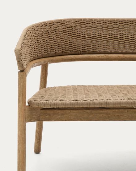 Диван 3-х местный Arinella из акации с натуральной отделкой и бежевой веревкой La Forma Испания