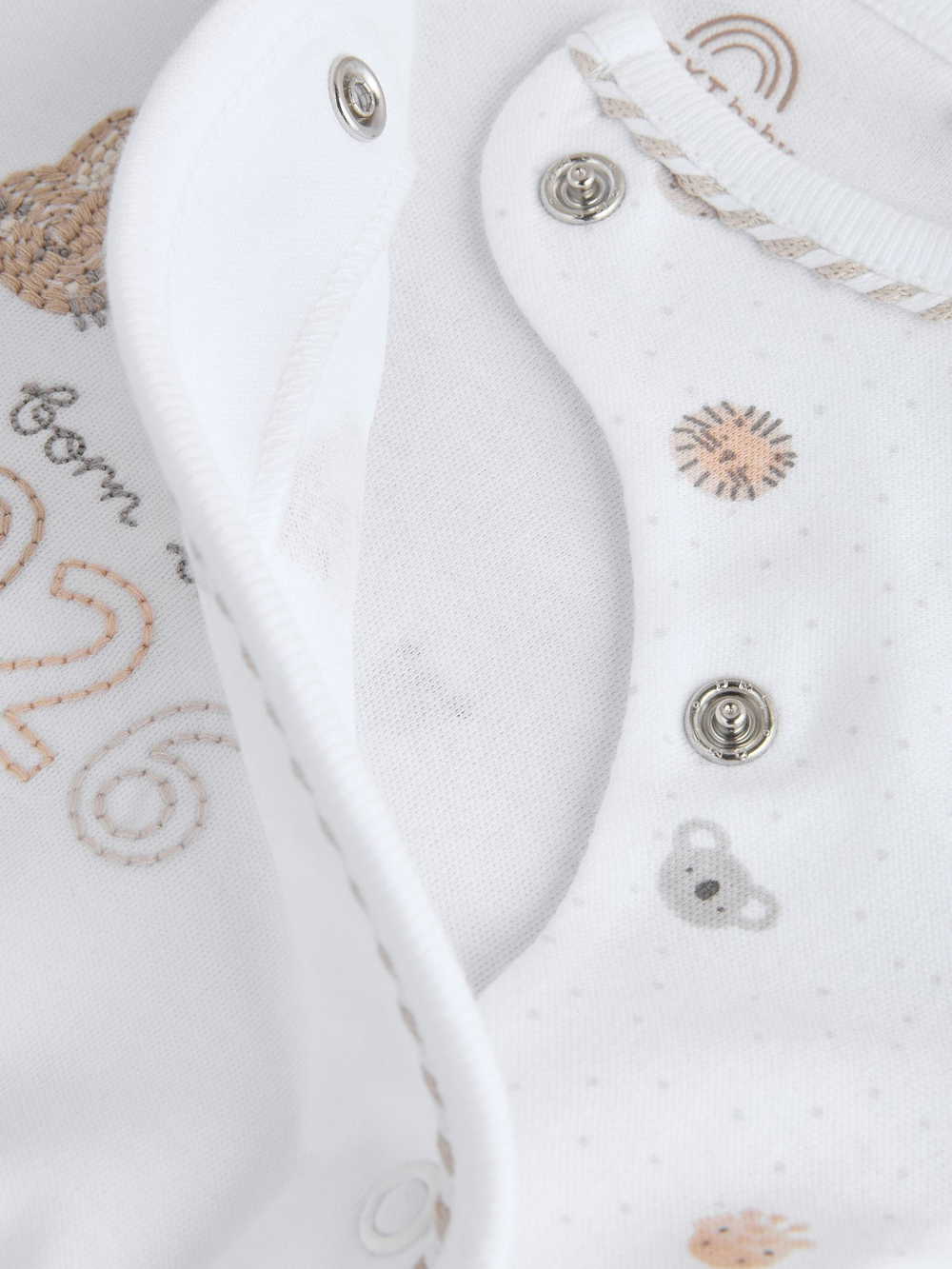 Комбинезон / Cлип и шапочка в комплекте для малышей Next W70-131, Белый