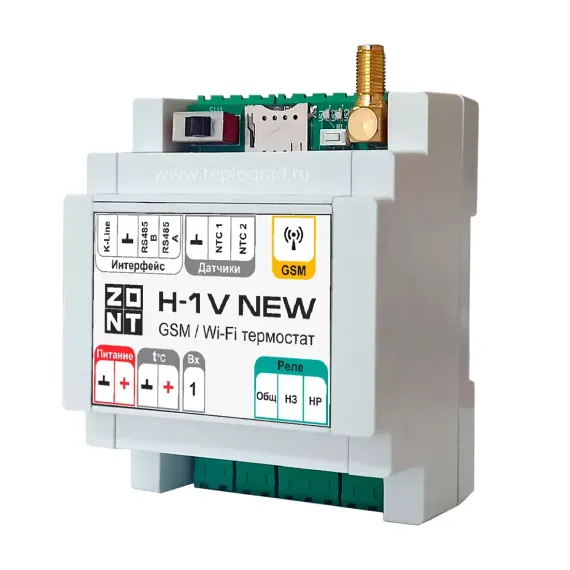 Термостат ZONT H-1V NEW GSM Wi-Fi DIN 37444
