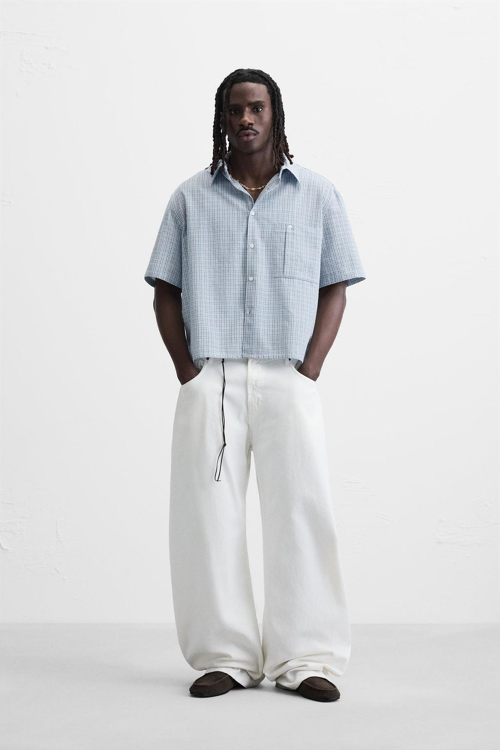 Рубашка relaxed fit в клетку