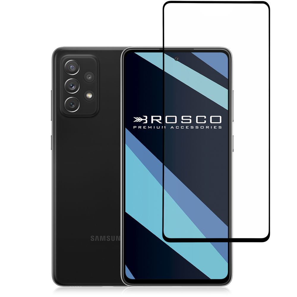 Защитное стекло ROSCO для Samsung Galaxy A72 оптом (арт. SS-A72-FSP-GLASS-BLACK)