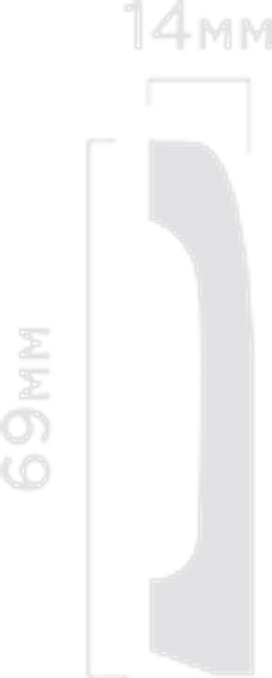 Плинтус HiWood, 69x14 мм