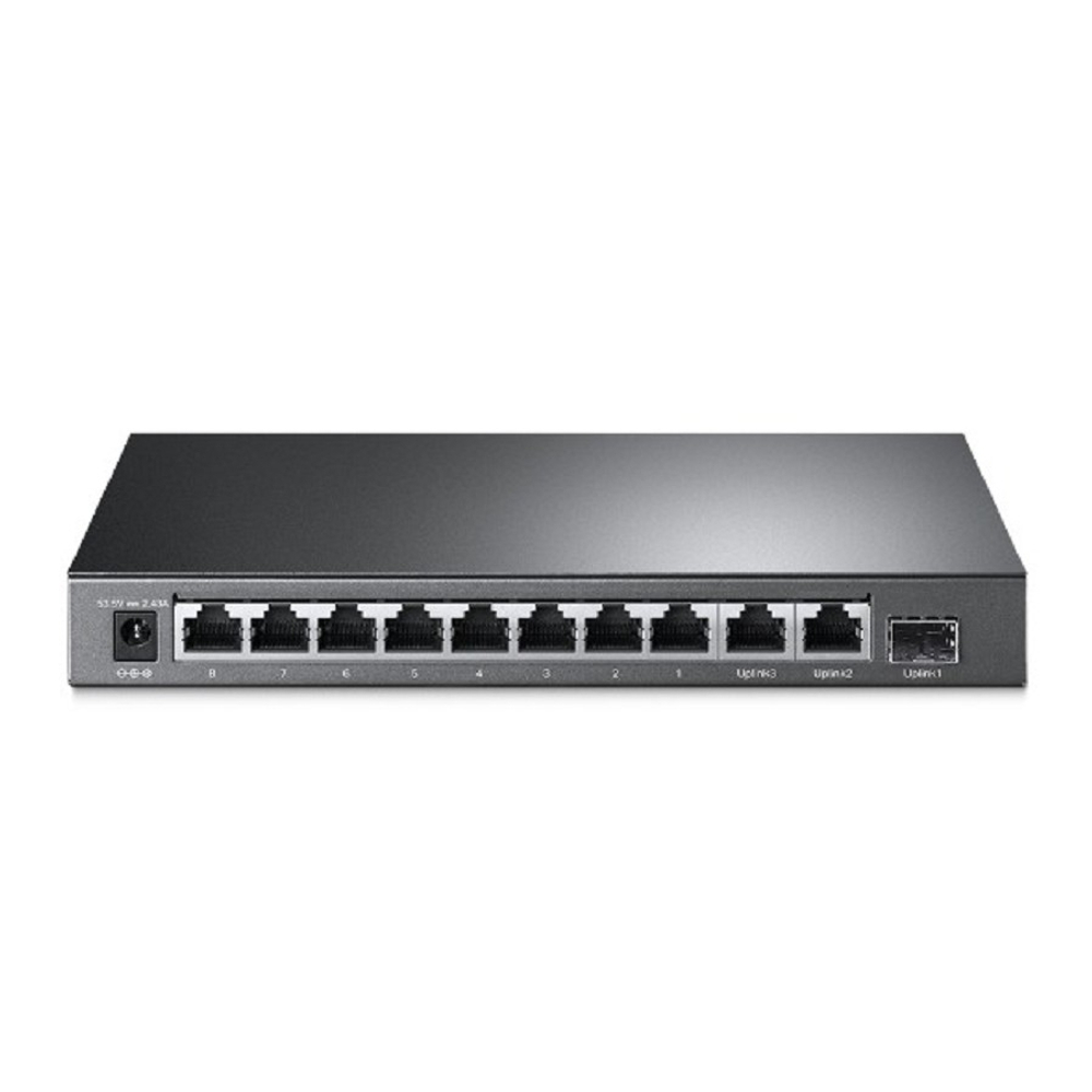 Коммутатор TP-Link TL-SG1210MP Настольный коммутатор с 9 гигабитными портами RJ45 (8 портов PoE+) и комбинированным портом RJ45 / SFP