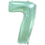Шар фольгированный Цифра 7 100 см (Мятный)