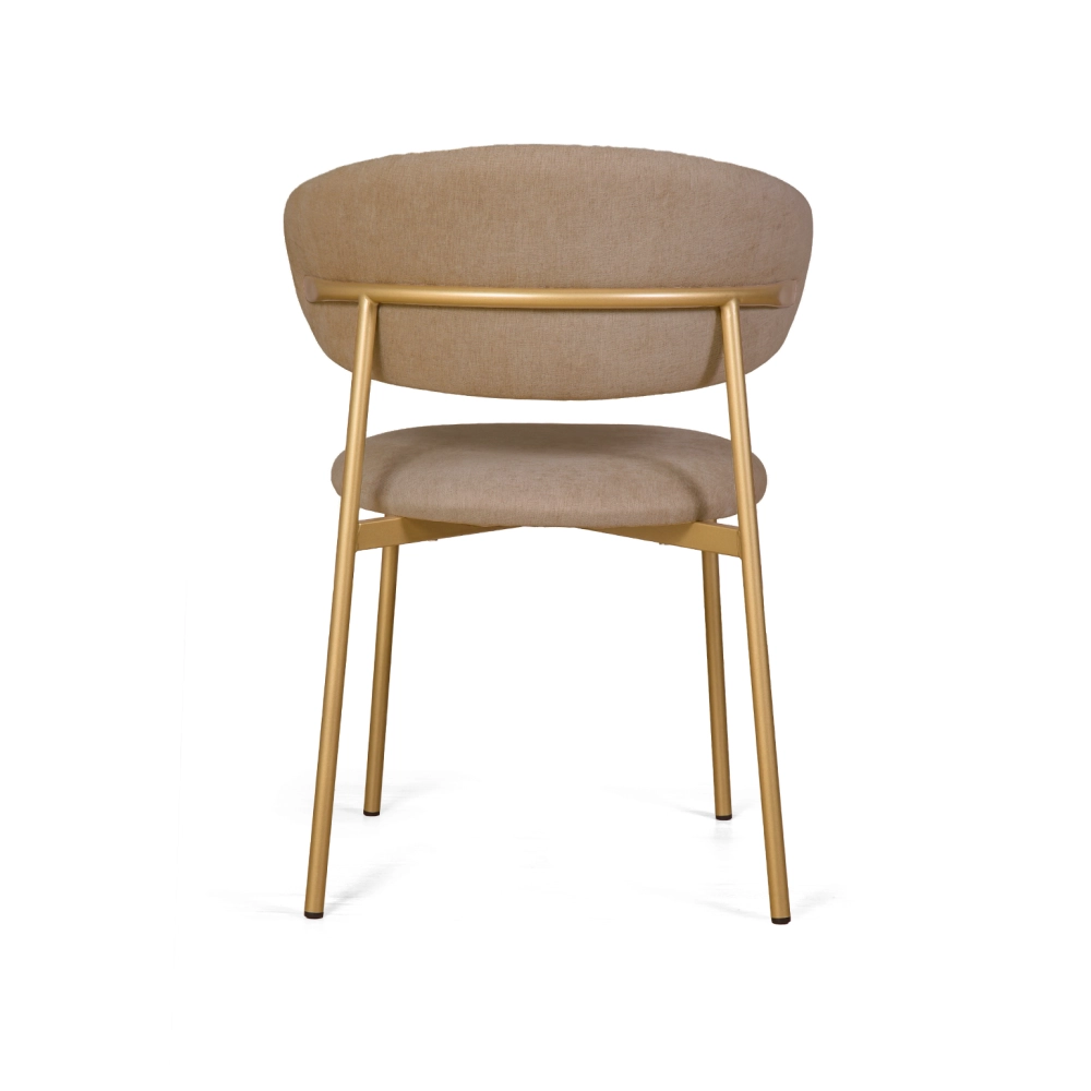 Стул Adele, шенилл Puffy camel / опоры шампань