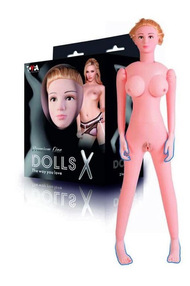 Надувная кукла с реалистичной головой, руками и ногами Dolls X (Цвет: светлокожая)
