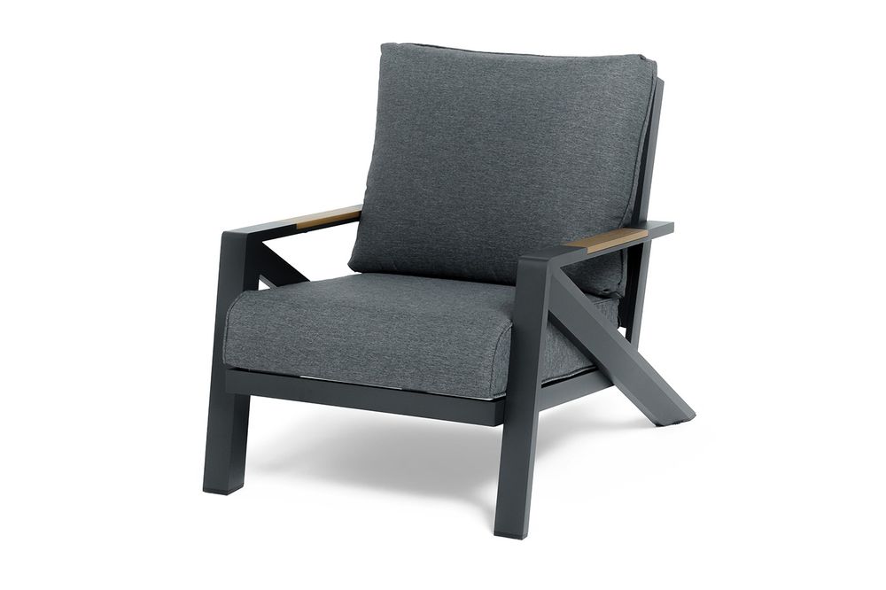 "Лотос" лаунж-зона 5-местная из алюминия, цвет темно-серый