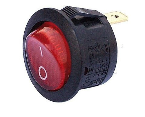 Выключатель 1 - клавишный, круглый (66216)