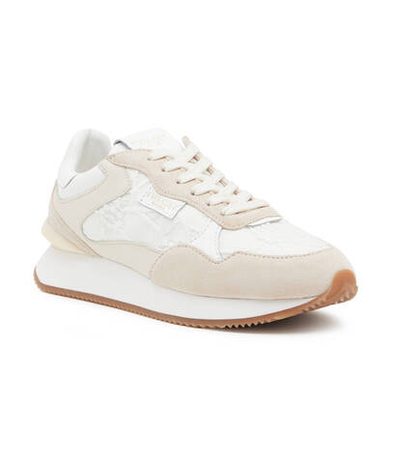 Кожаные кроссовки TWINSET - бежевый(241TCP072)