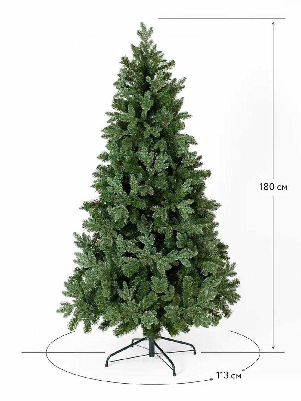 Искусственная ель «Барокко» (Литая+пвх) от 1.2 до 3 м