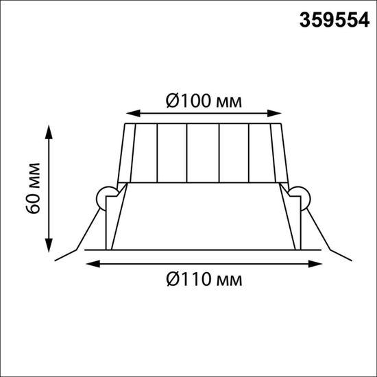 359554 WIR NT25 000 черный Светильник встраиваемый с переключателем цв. температуры IP44 LED 20W 220-240V 3000К\4000К\6000К CLARA