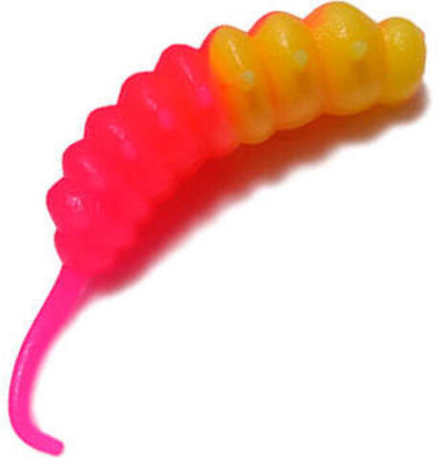 Мягкая приманка TroutMania Lohmatka 1,8", 4,57см, 1,7гр, цв.203 Cheese&Malina (Bubble Gum), уп.8шт