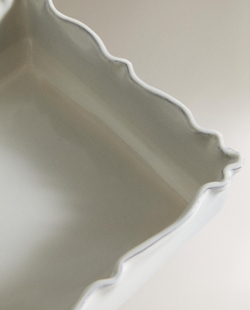 Zara Home жаровня из фаянса, цвет бежевый, 22 см