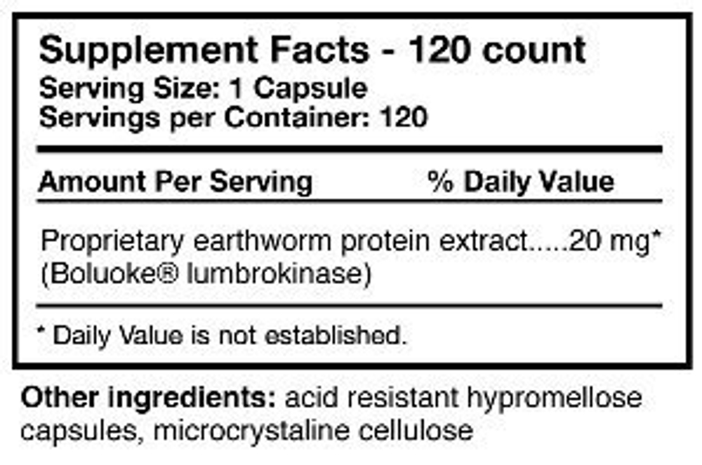 Boluoke® Lumbrokinase 120 caps