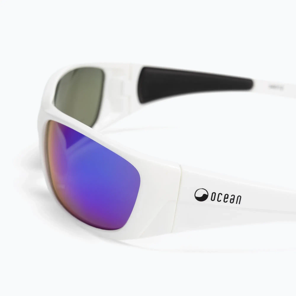 Спортивные очки "Ocean" Bermuda Белые/Зеркально-синие линзы