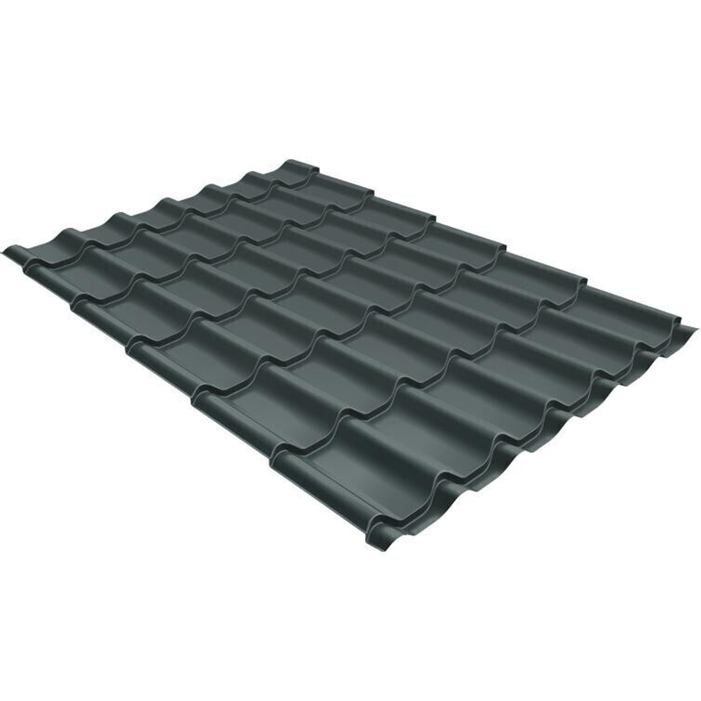 Металлочерепица Grand Line Optima Classic Satin 0,5 мм RAL 7005 резка