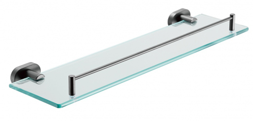 5121-G Полка стеклянная 1-ярусная  (ГРАФИТ) ViEiR  (10/1шт)