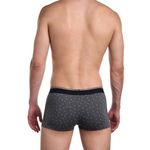 Трусы-боксеры с мелким принтом в виде треугольников (Размер: L) (Цвет: серый)