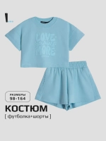 Летний костюм для девочки с шортами