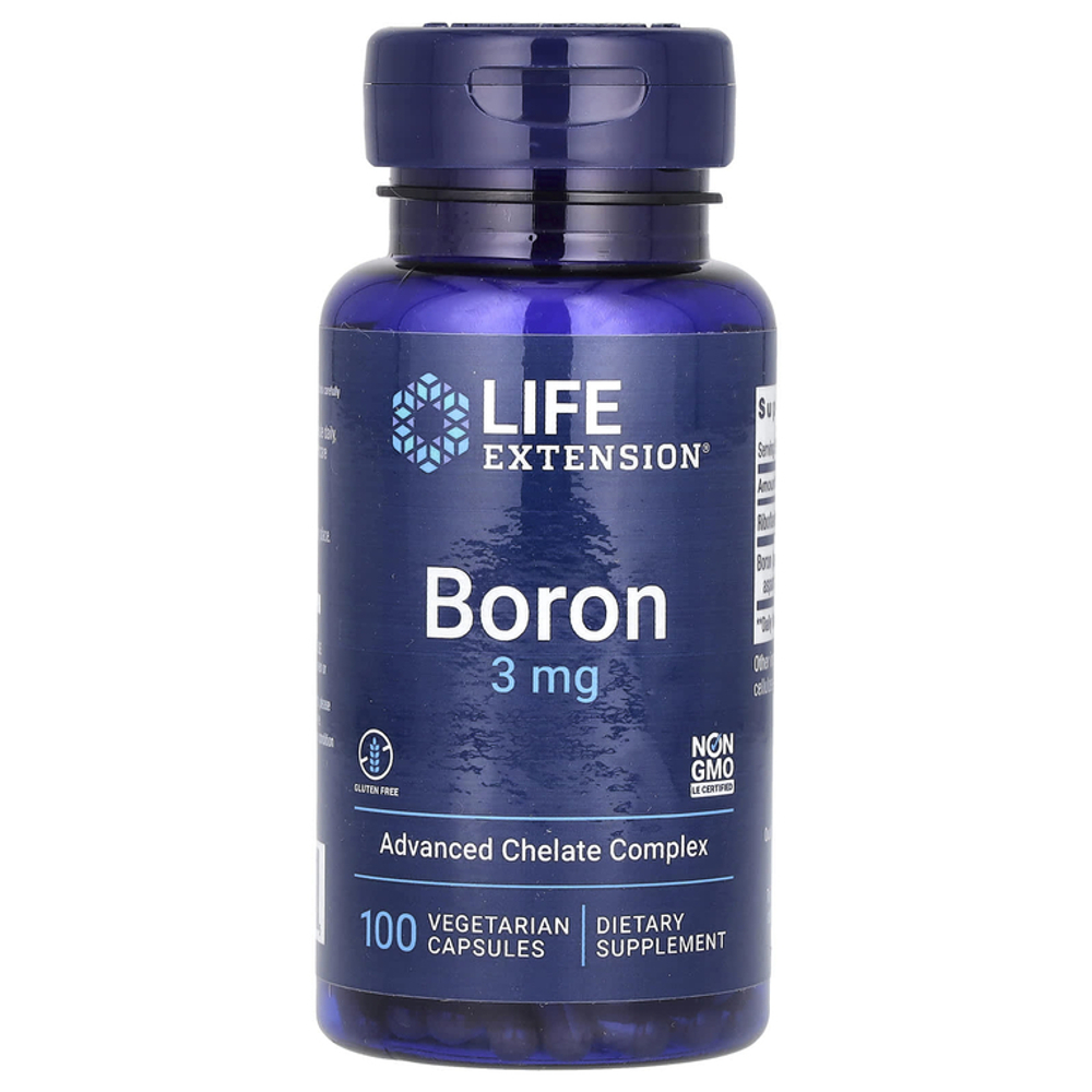 Life Extension Boron 3 mg 100 veg capsules, Бор