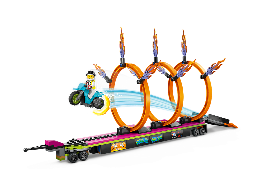 Конструктор лего City Stunt Truck and Ring of Fire 60357
