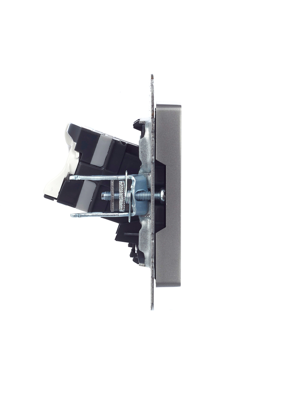 BRITE Розетка компьютерная RJ45 кат.5E РК10-БрС сталь IEK