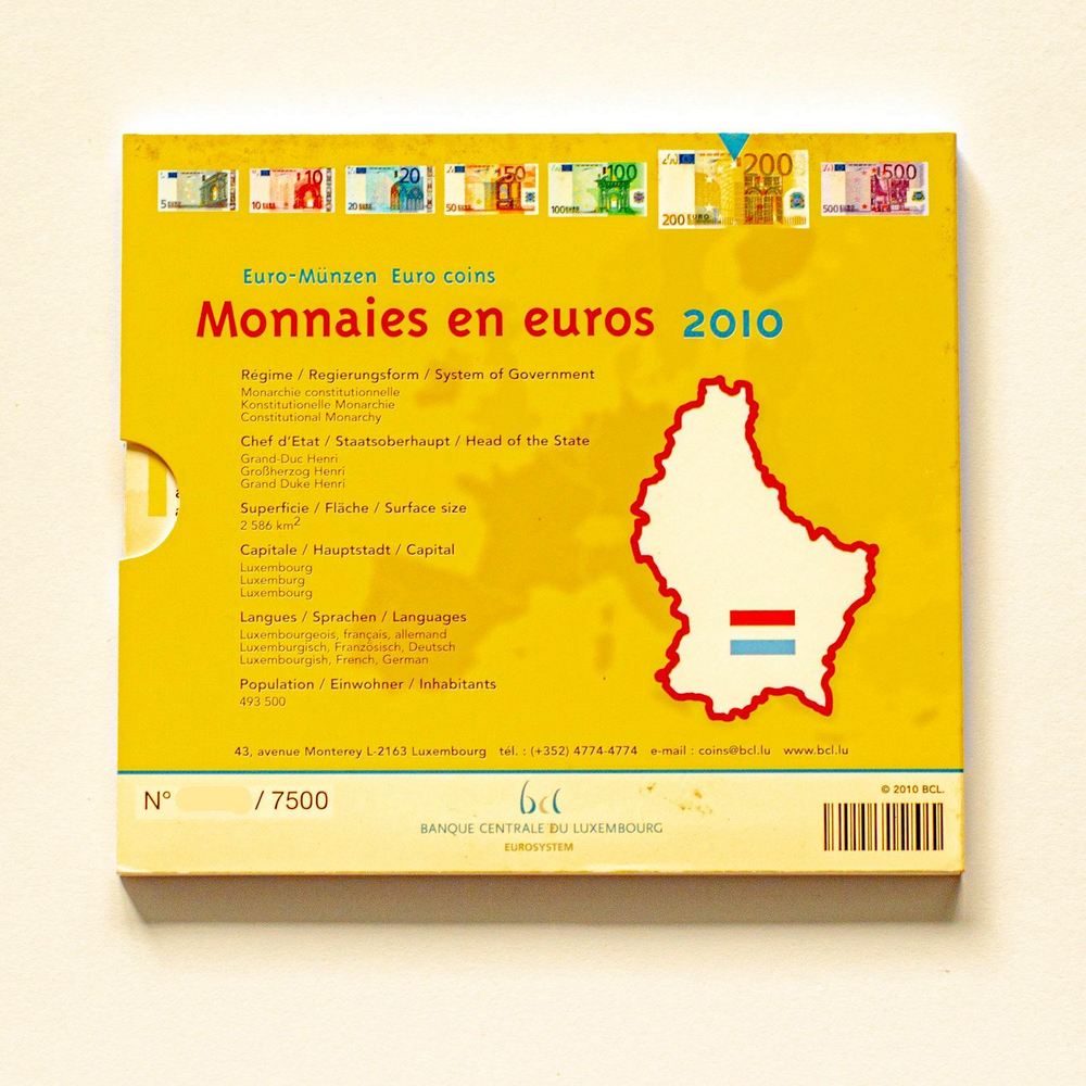 Luxembourg 2010 Year Set + 2 Euro "Coat of Arms"