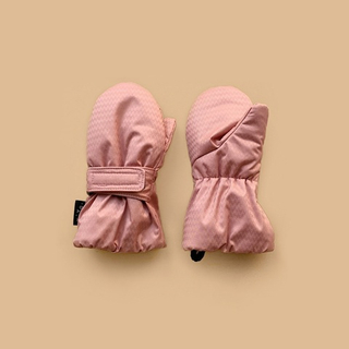 Зимние варежки на липучке (пудровый)