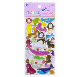 Наклейки детские Alingar, 10 см х 22,5 см, "Животные 3D" ассорти, ПВХ, голография, пакет с европодвесом