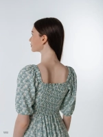 Платье летнее легкое крестьянка в цветочек