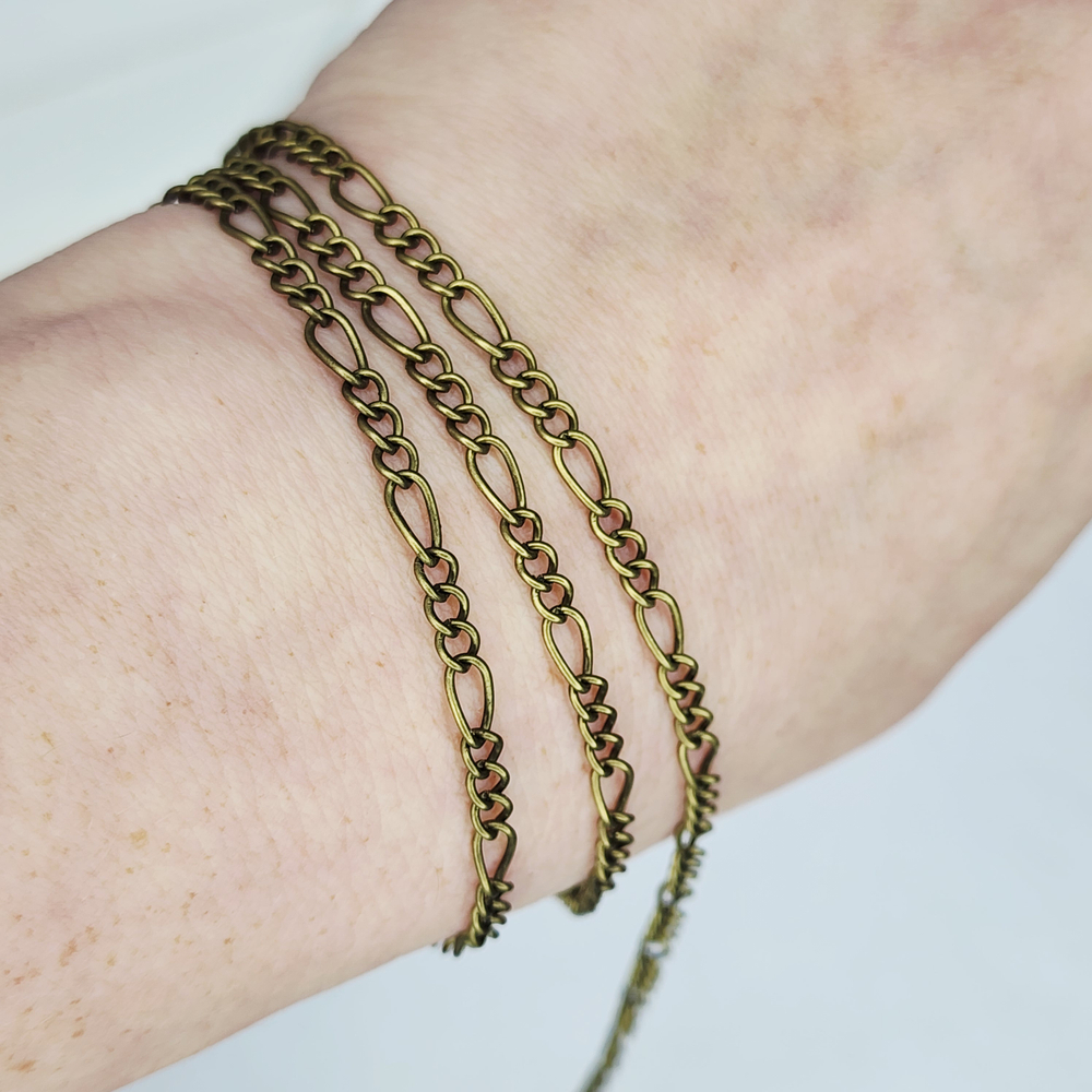 Цепочка, цвет античная бронза, винтаж, р-р 7×4мм, цена за отрезок 50 см