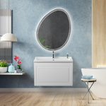 Мебель для ванной комнаты подвесная Cezares GIUBILEO-N-80-1C-SO-BL 80см Bianco Lucido