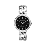 Часы Boccadamo LadyB Silver Black LB002 BW/S с минеральным стеклом, кристаллами Swarovski