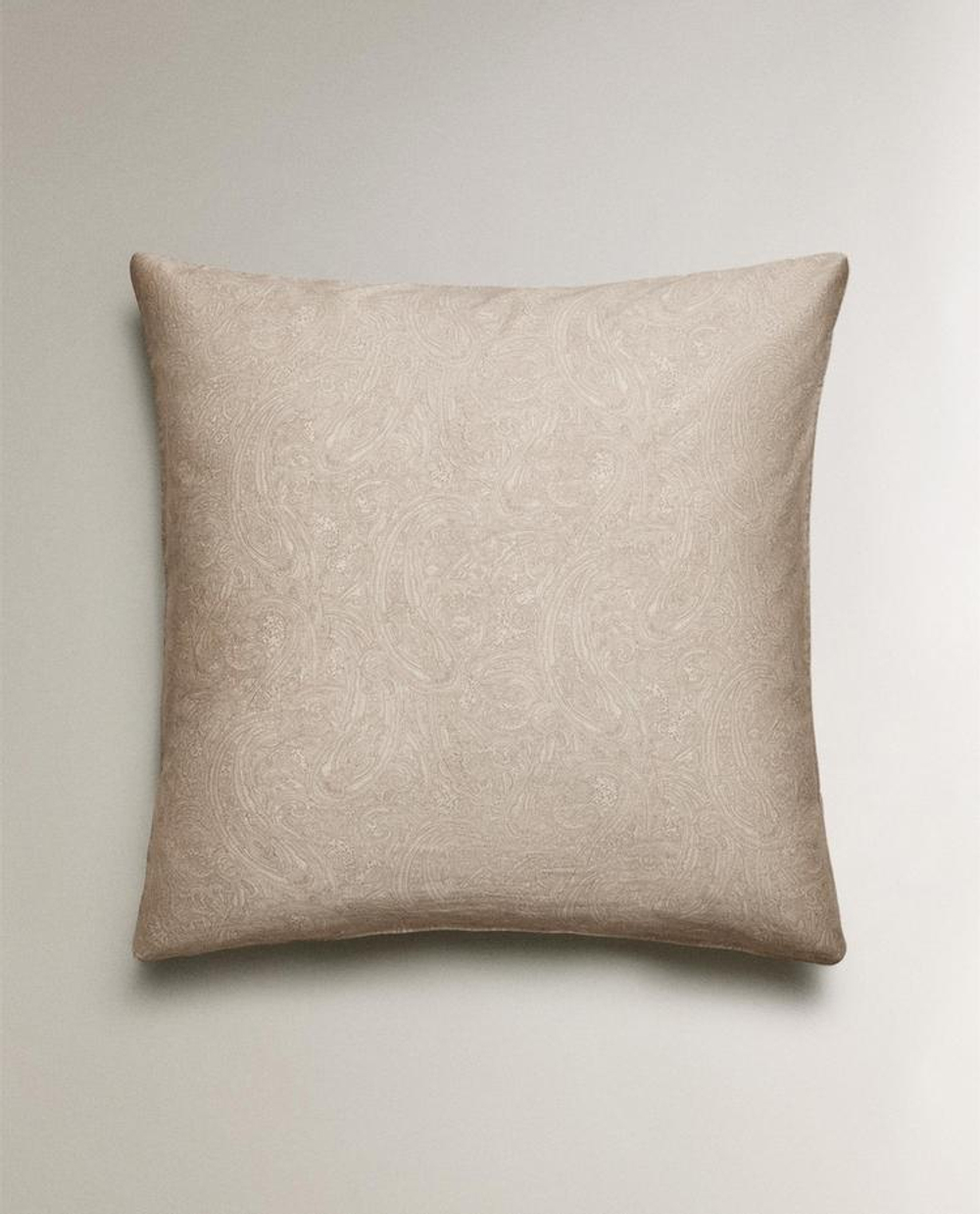 ZARA HOME САТИНОВАЯ НАВОЛОЧКА С УЗОРОМ, СЕРЫЙ