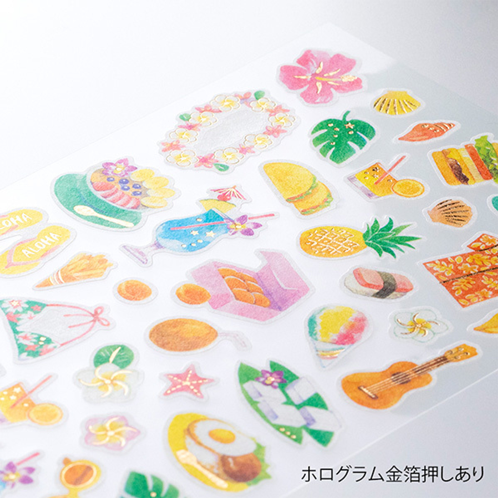 Стикеры Midori Sticker Marché - Hawai-gara