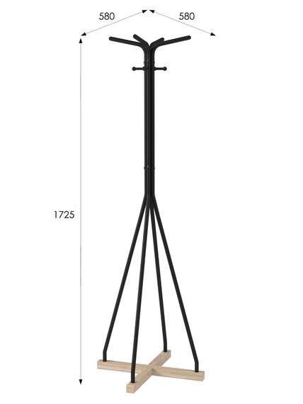 Вешалка напольная Галилео 218 черный/шимо