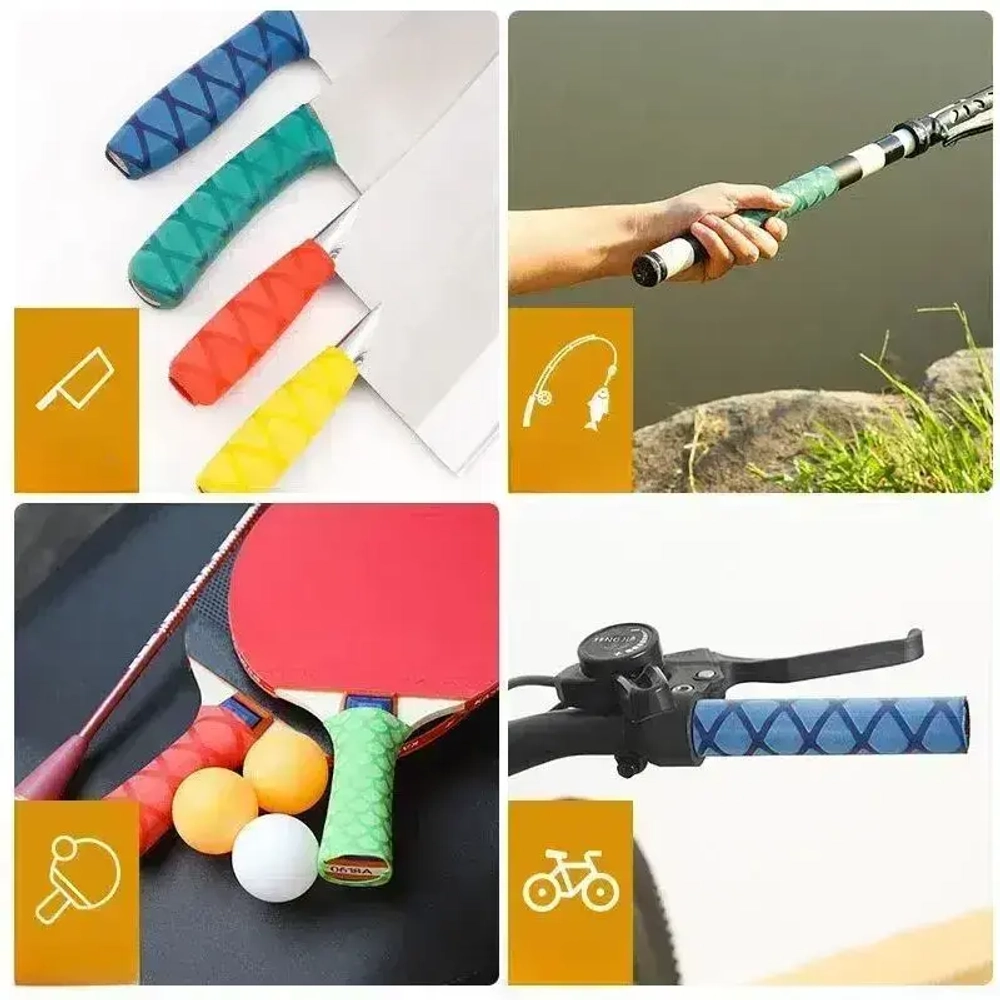 Нескользящая термоусадочная трубка с рисунком, Подходит для рыболовных снастей, спортивных товаров, ручек инструментов и т.д. ,Диаметр 50 мм, длиной 1 метр, красный.