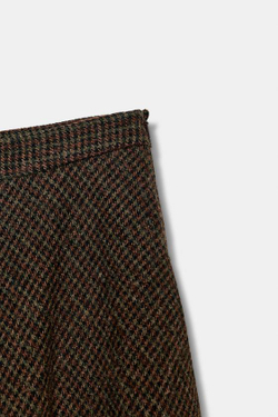 ZARA ЮБКА ИЗ СМЕСОВОЙ ШЕРСТИ «ГУСИНАЯ ЛАПКА» — ZW COLLECTION, РАЗНОЦВЕТНЫЙ