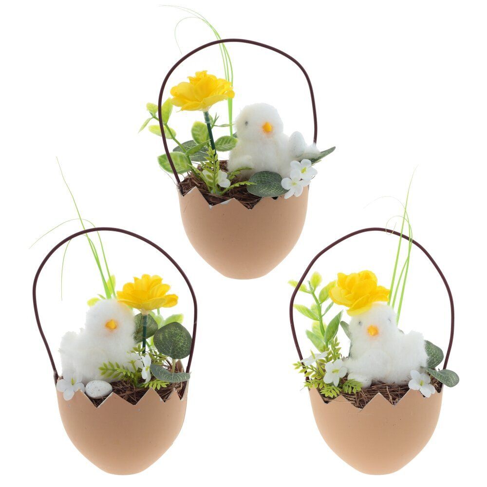 GAEM Изделие декоративное "Корзина пасхальная", L9 W9 H16 см, 3в.