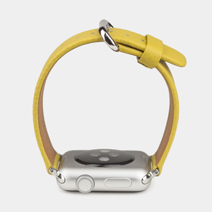 Ремешок для Apple Watch 40/41/42 mm из кожи теленка, желтого цвета