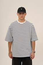 Футболка KUL'TURA OverSize "Basic" Полоска Черный