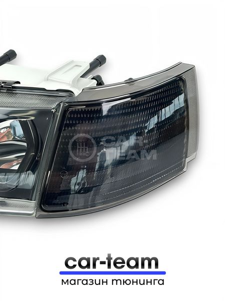 Фары ВАЗ 2110, 2112, 2111 передние тюнинг в стиле BMW, черная маска, LED New поворотники