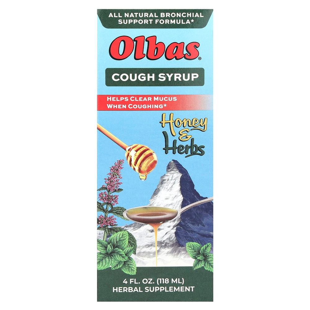 Olbas, Сироп от кашля, мед и травы, 118 мл (4 жидкие унции)